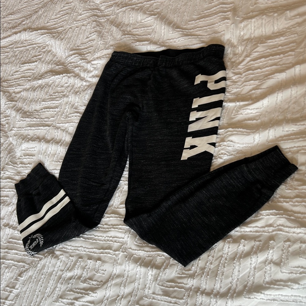 PINK Victoria's Secret Black Jogger Sweatpants Size Small/ Petite
